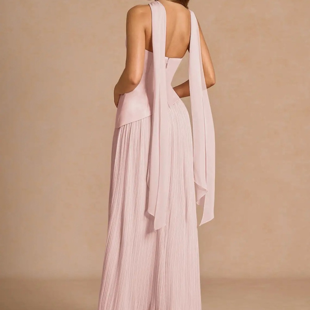 Azazie Blush Strapless Maxi Dress NWT - Picture 2 of 3